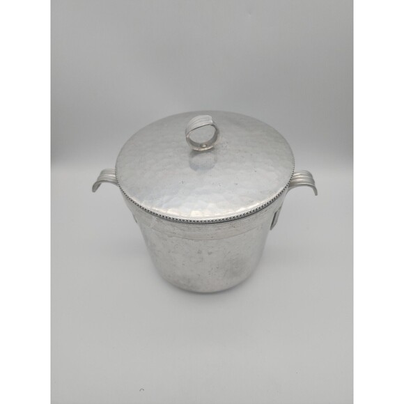 MCM BW Buenilum Hammered Aluminum Ice Bucket Two Handle - Picture 2 of 12